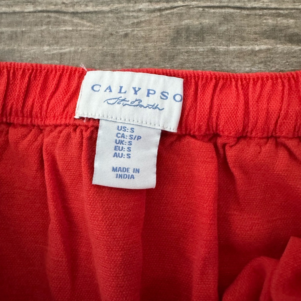 Calypso St. Barth linen midi skirt size small NWT - Picture 9 of 10